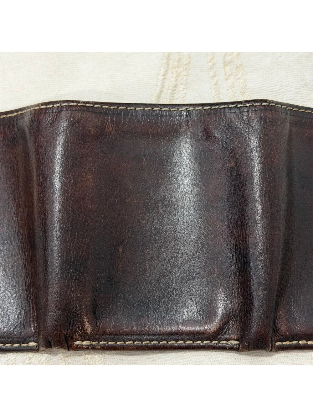 Tommy Bahama Brown Genuine Leather Trifold Wallet ID Window Card Holder Mens